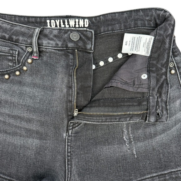 Idyllwind Miranda Lambert Jean Shorts 10W Black Studded High Rise Gypsy - Picture 3 of 7